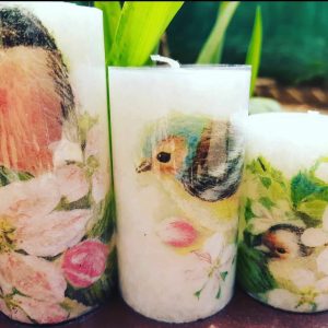 Decoupage aroma candles
